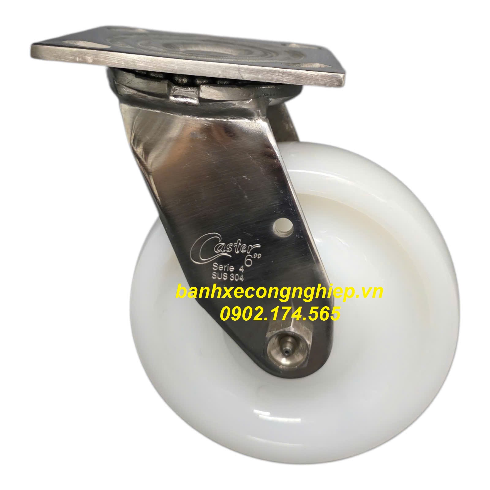 Bánh xe PA150x51 càng inox 304 xoay Caster Serie 4 tiêu chuẩn USA