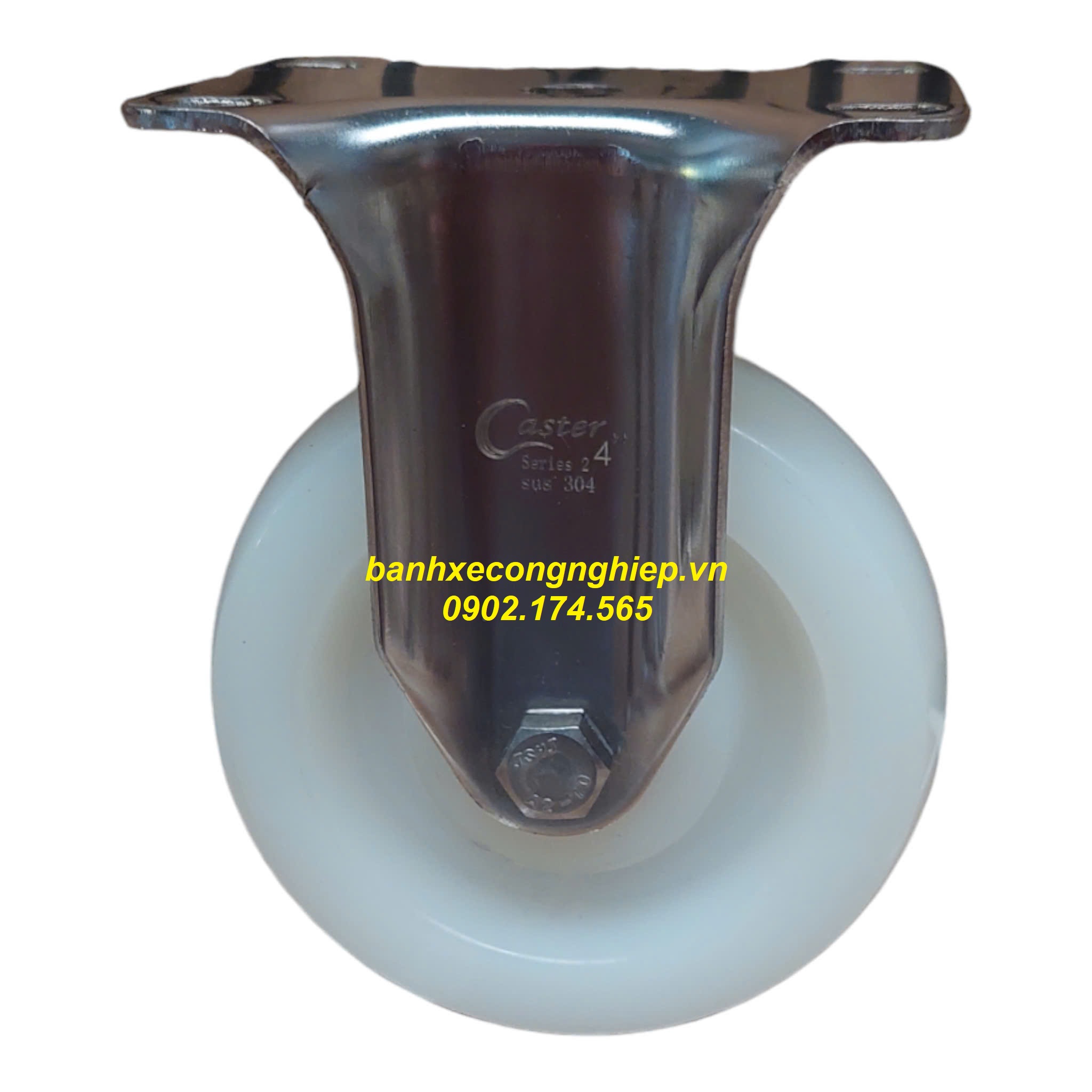 Bánh xe PA101x33 càng inox 304 cố định Caster Serie 2 tiêu chuẩn USA