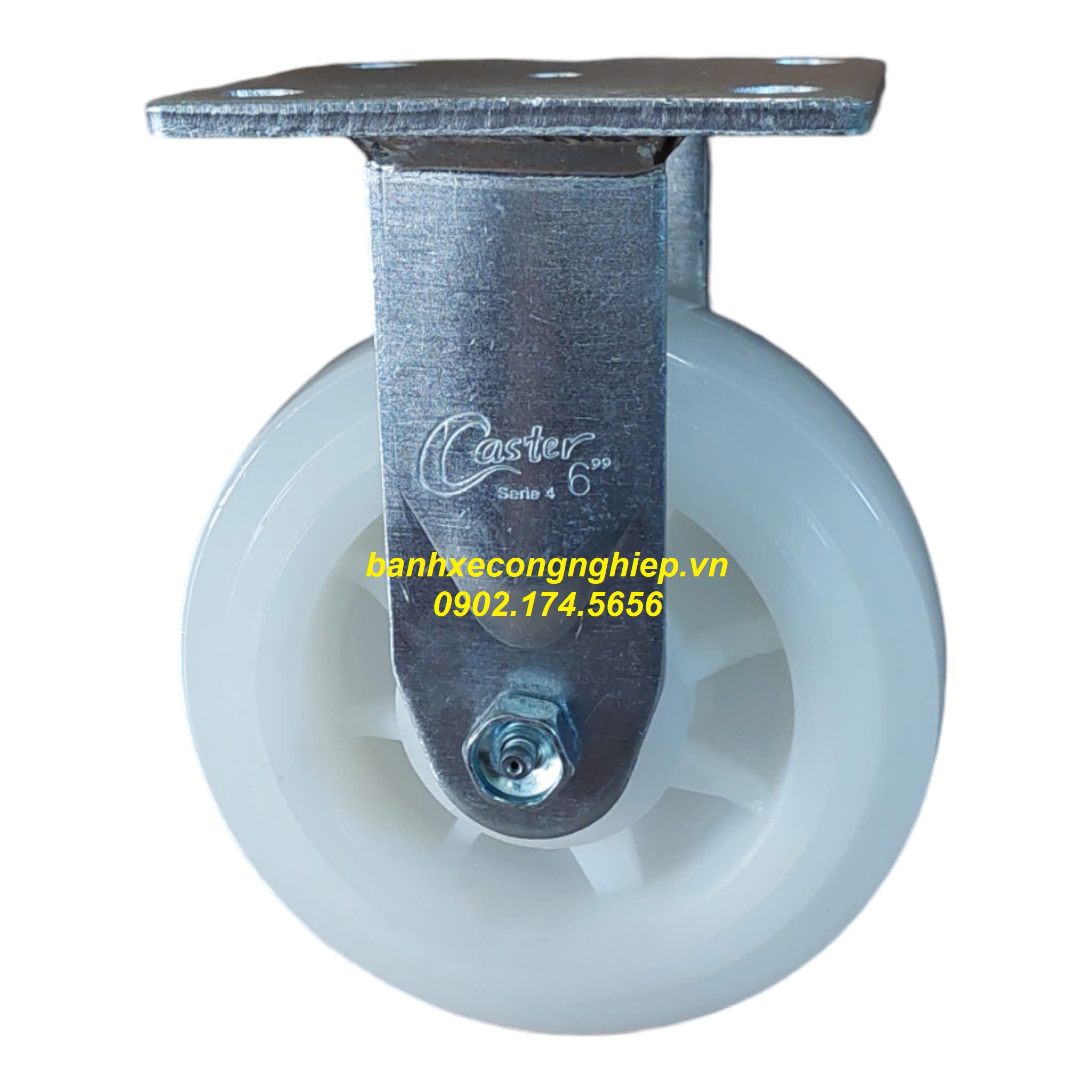 Bánh xe PA150x51 càng thép cố định Caster Serie 4 tiêu chuẩn USA