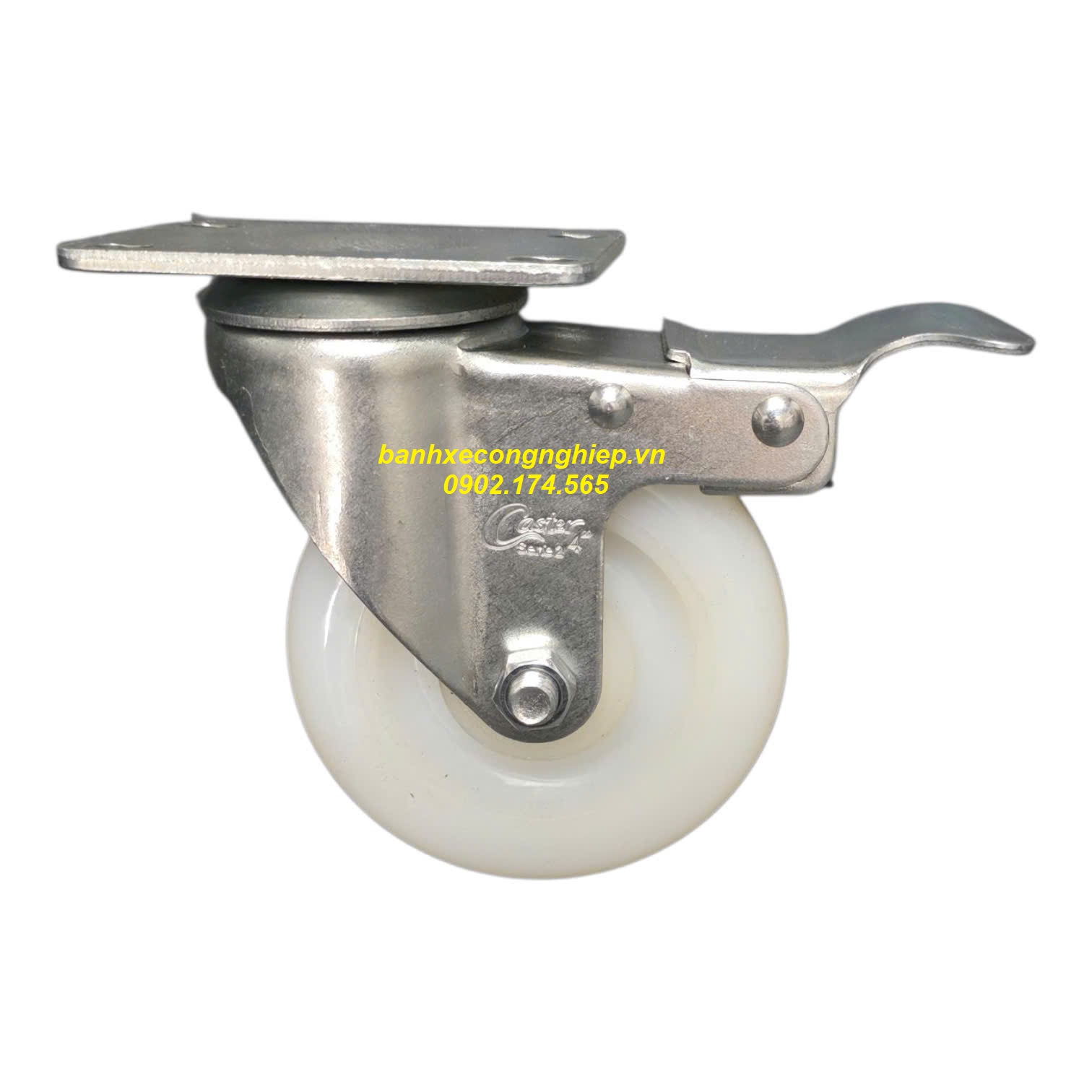 Bánh xe PA100x32 càng thép xoay khóa Caster Serie 2 tiêu chuẩn USA