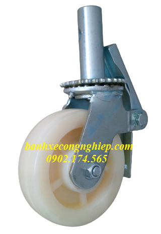 Bánh xe giàn giáo chuyên dụng Nylon 150 xoay khóa kép