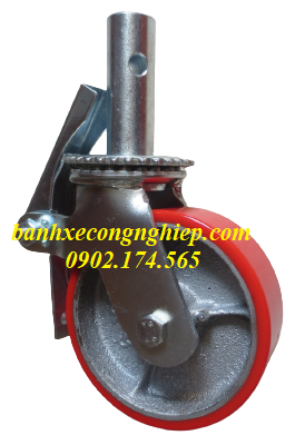 Bánh xe giàn giáo chuyên dụng PU 150 xoay khóa kép