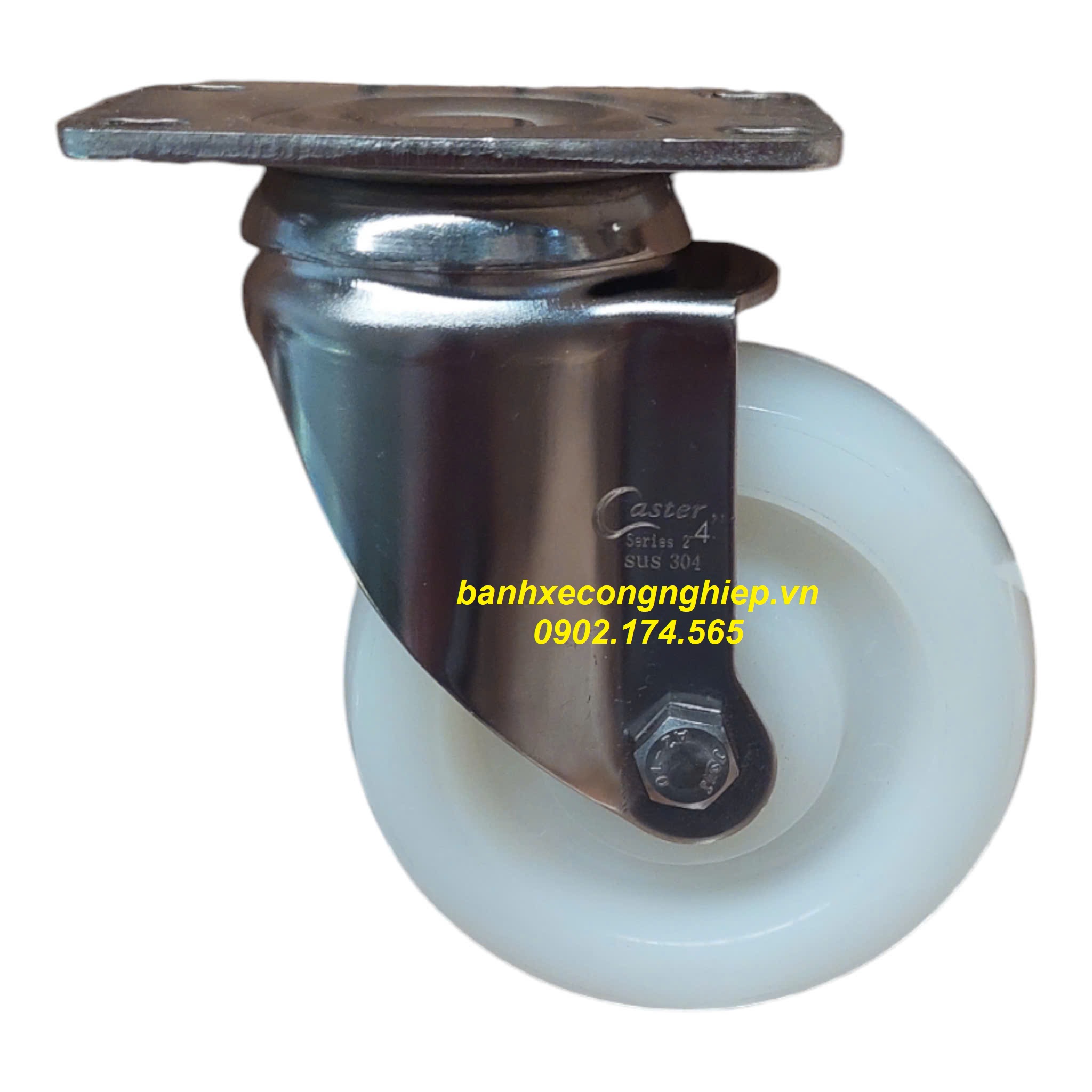 Bánh xe PA101x33 càng inox 304 xoay Caster Serie 2 tiêu chuẩn USA