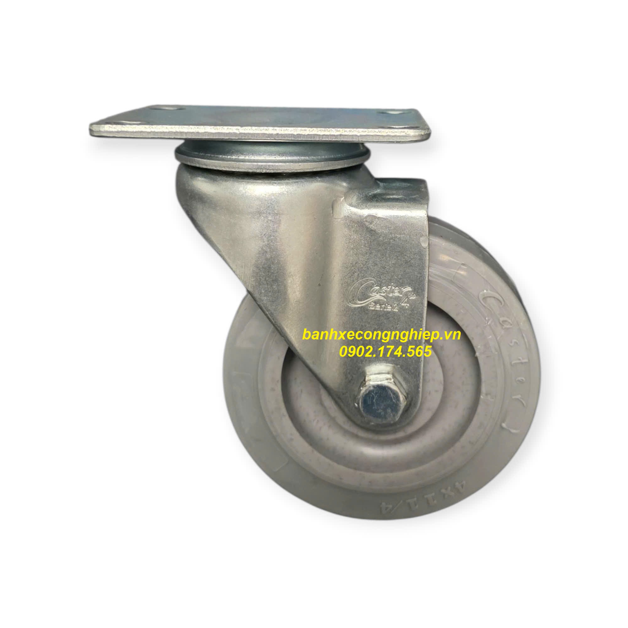 Bánh xe cao su Hi-tech Prferma 100x32 càng thép xoay Caster Serie 2 tiêu chuẩn USA dùng cho nhà hàng, khách sạn,bệnh viện, trường học...